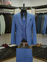 Load image into Gallery viewer, Bojoni Maison Blue Slim Fit  Suit
