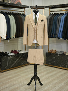 Bojoni Maison Tan  Slim Fit Suit