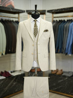 Load image into Gallery viewer, Bojoni Maison Cream  Slim Fit Suit
