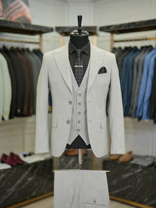 Bojoni Maison Light Gray Slim Fit  Suit