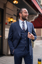 Load image into Gallery viewer, Bojoni Doral Slim Fit Classic Navy Blue Suit
