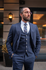 Load image into Gallery viewer, Bojoni Doral Slim Fit Classic Navy Blue Suit
