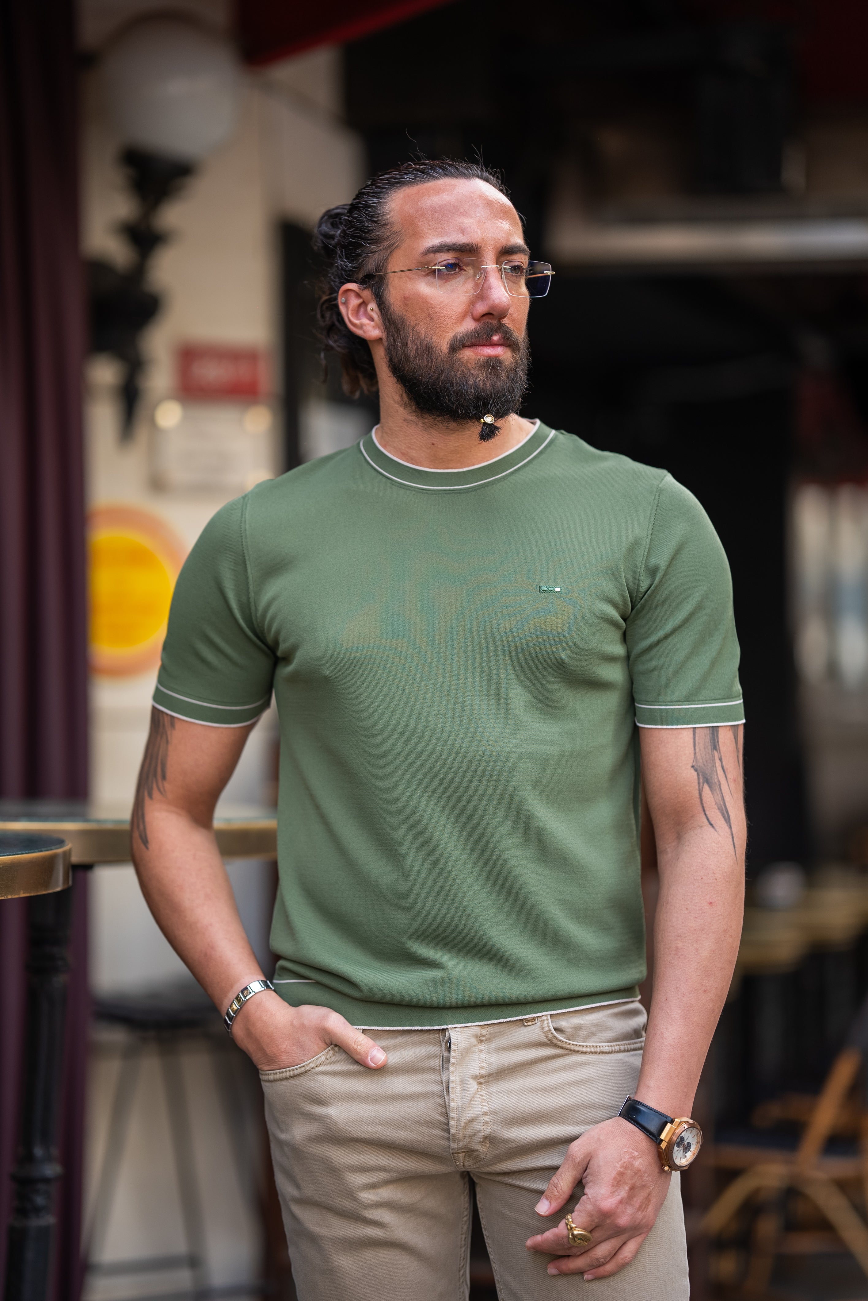 Bojoni Denver Green Slim Fit T-Shirt