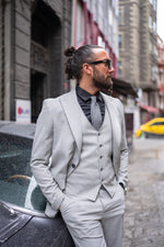 Load image into Gallery viewer, Bojoni Doral Slim Fit Classic Gray Suit
