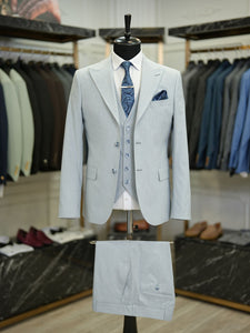 Bojoni Maison Sky Blue  Slim Fit Suit