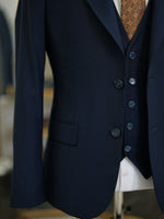 Load image into Gallery viewer, Bojoni Maison Navy Blue  Slim Fit Suit
