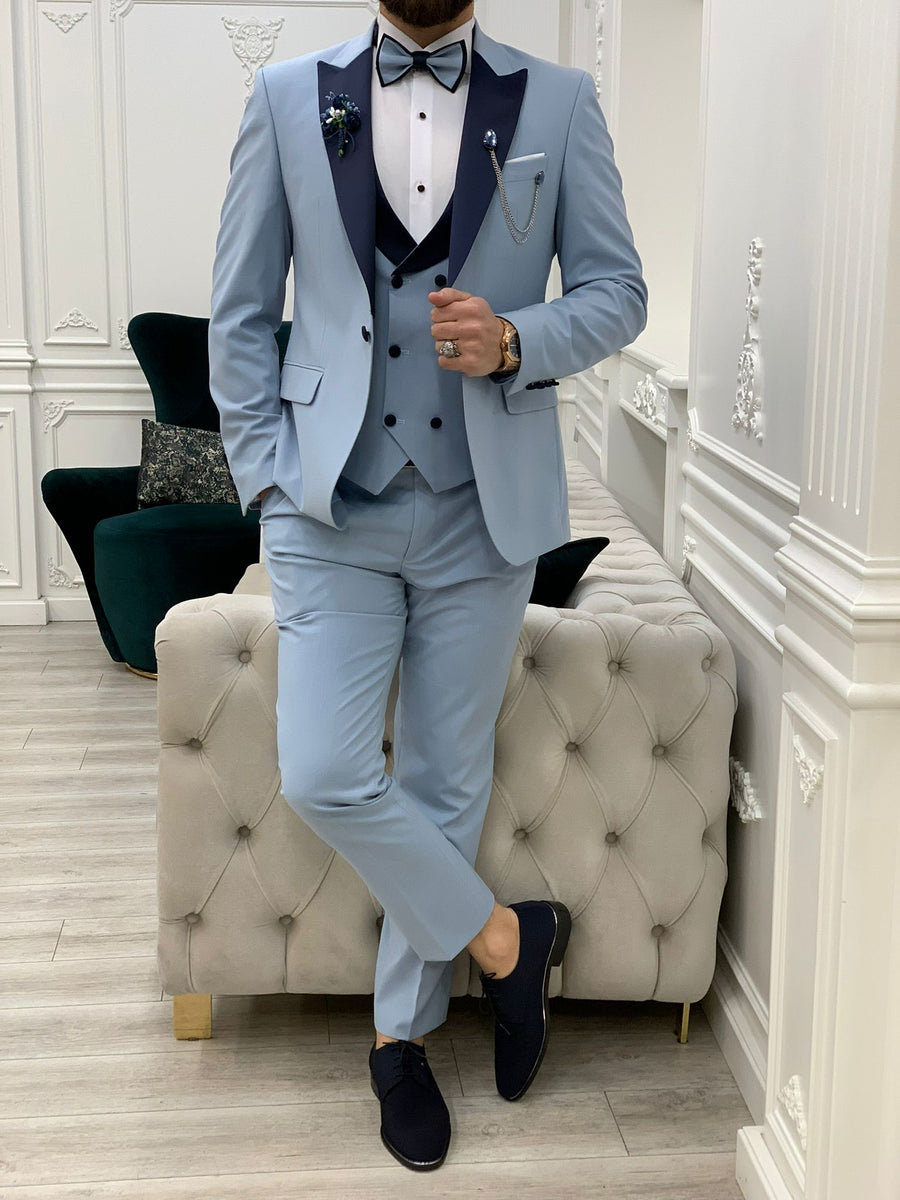 Bojoni Perris Ice Blue Slim Fit Tuxedo BOJONI