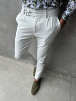 Load image into Gallery viewer, Bojoni Fremont  Slim Fit White  Pants
