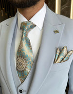Load image into Gallery viewer, Bojoni Valencia Sky Blue Slim Fit Suit
