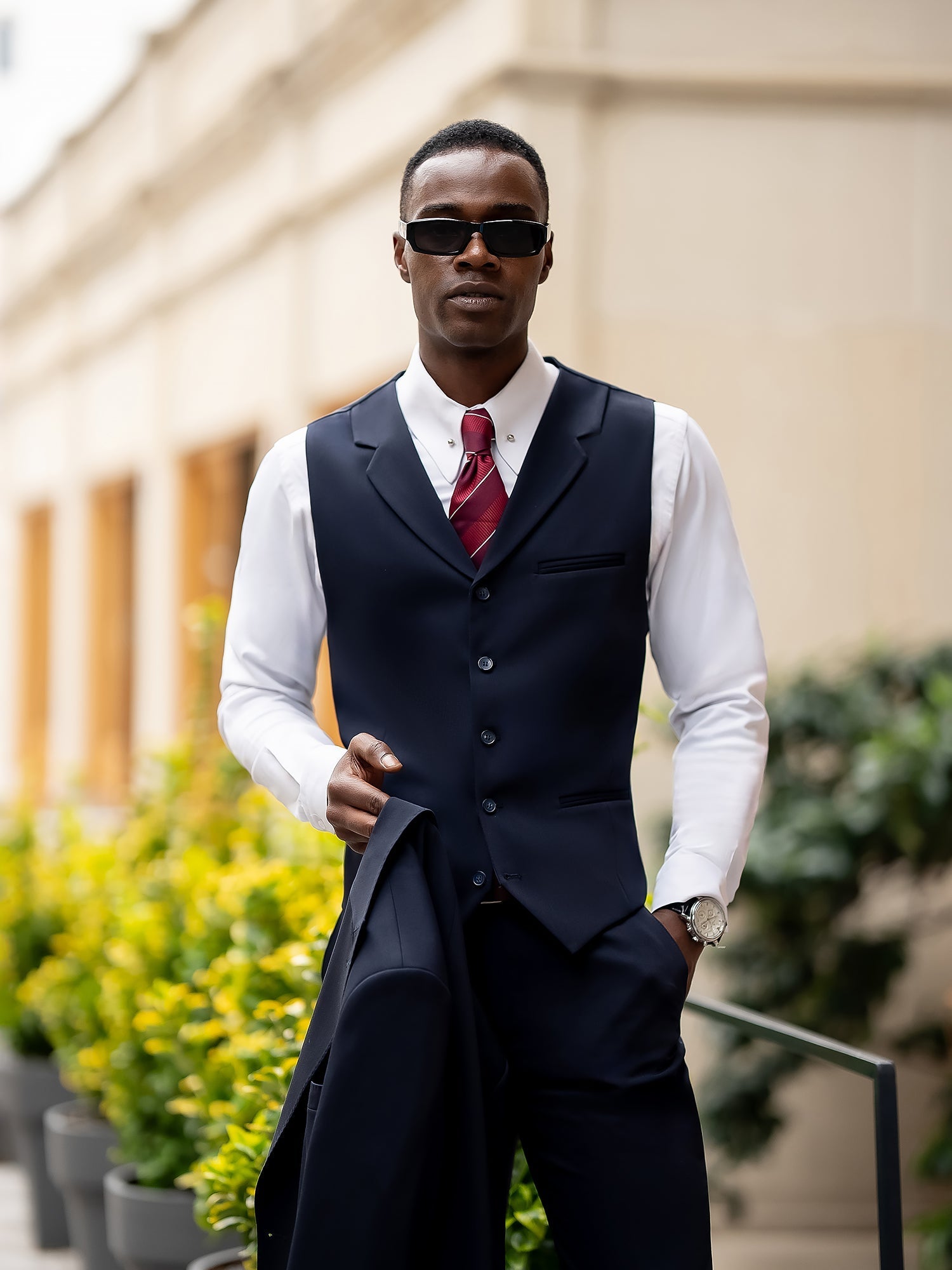 Navy Slim-Fit Suit 3-Piece