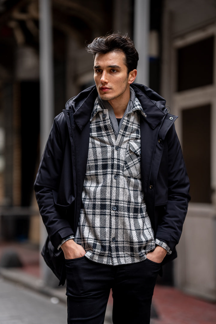 Bojoni Omaha Slim Fit Black Waterproof Jacket