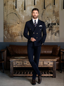 Navy Double Breasted Suit 2-Piece