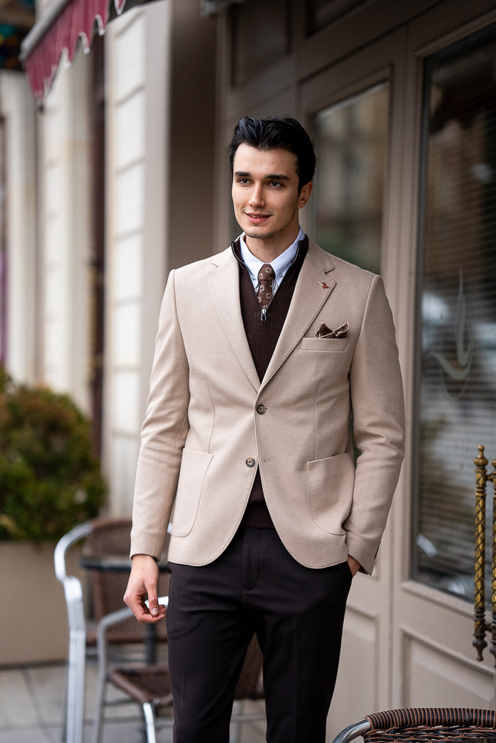 Bojoni Omaha Slim Fit Beige  Blazer