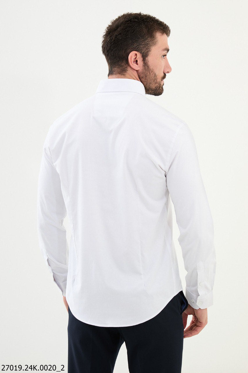 Bojoni Belmonte Slim Fit White Shirt