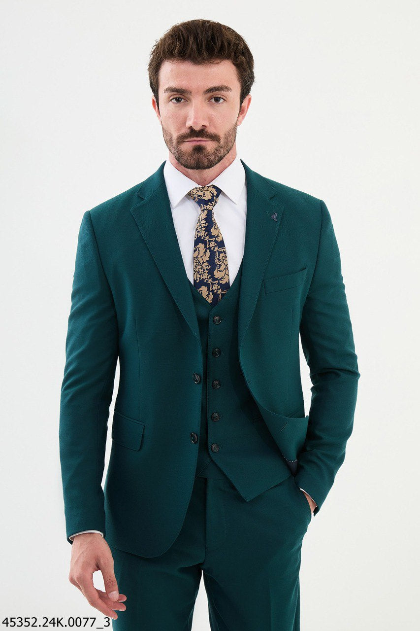 Bojoni Belmonte Green Slim Fit Suit