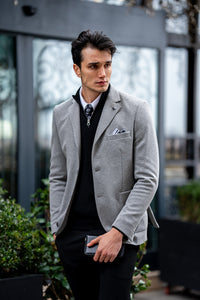 Bojoni Omaha Slim Fit Gray Blazer