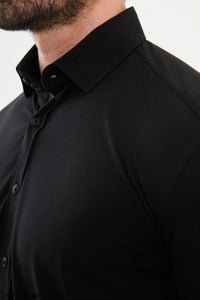 Bojoni Belmonte Slim Fit Black Shirt