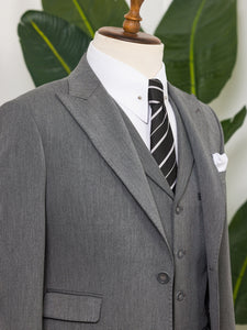 Grey Slim-Fit Suit 3-Piece