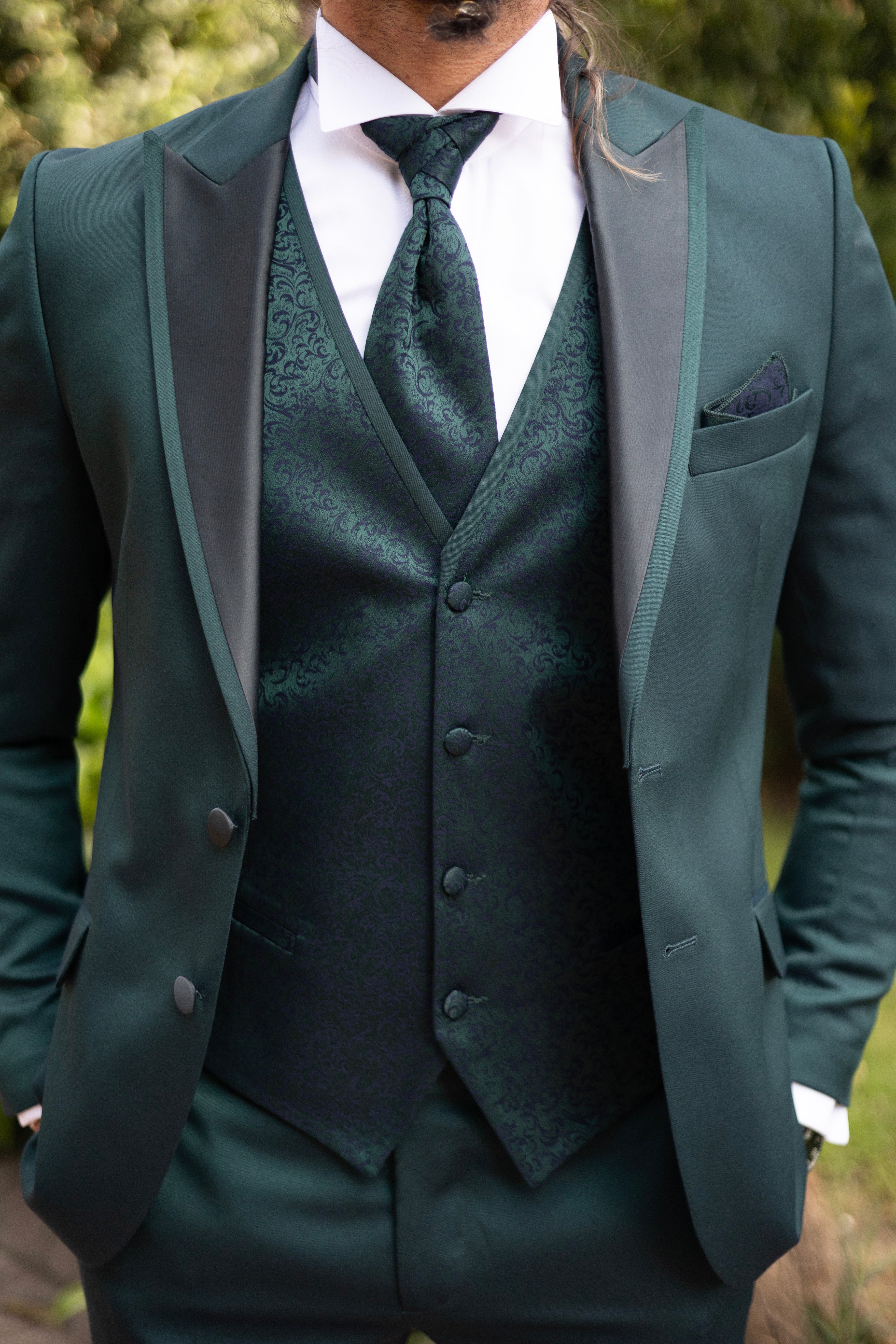 Bojoni Palermo Green  Slim Fit  Suit Tuxedo