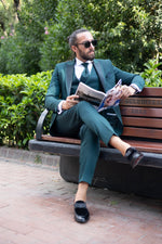 Load image into Gallery viewer, Bojoni Palermo Green  Slim Fit  Suit Tuxedo
