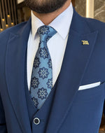 Load image into Gallery viewer, Bojoni Valencia Blue Slim Fit  Suit
