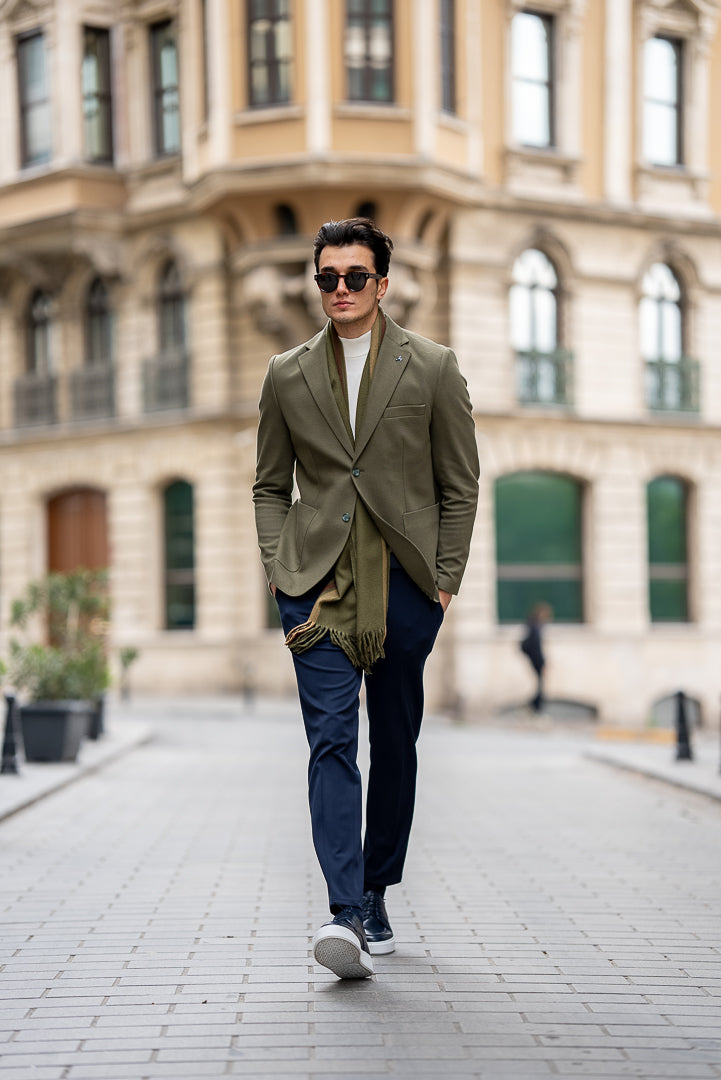 Bojoni Omaha Slim Fit Khaki Blazer