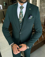 Load image into Gallery viewer, Bojoni Valencia Green Slim Fit  Suit
