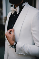 Load image into Gallery viewer, Bojoni Palermo White  Royal Slim Fit Shawl Collar Suit Tuxedo
