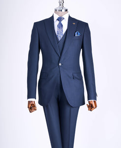 Bojoni Mayfair Slim Fit Special Design Navy Blue Suit