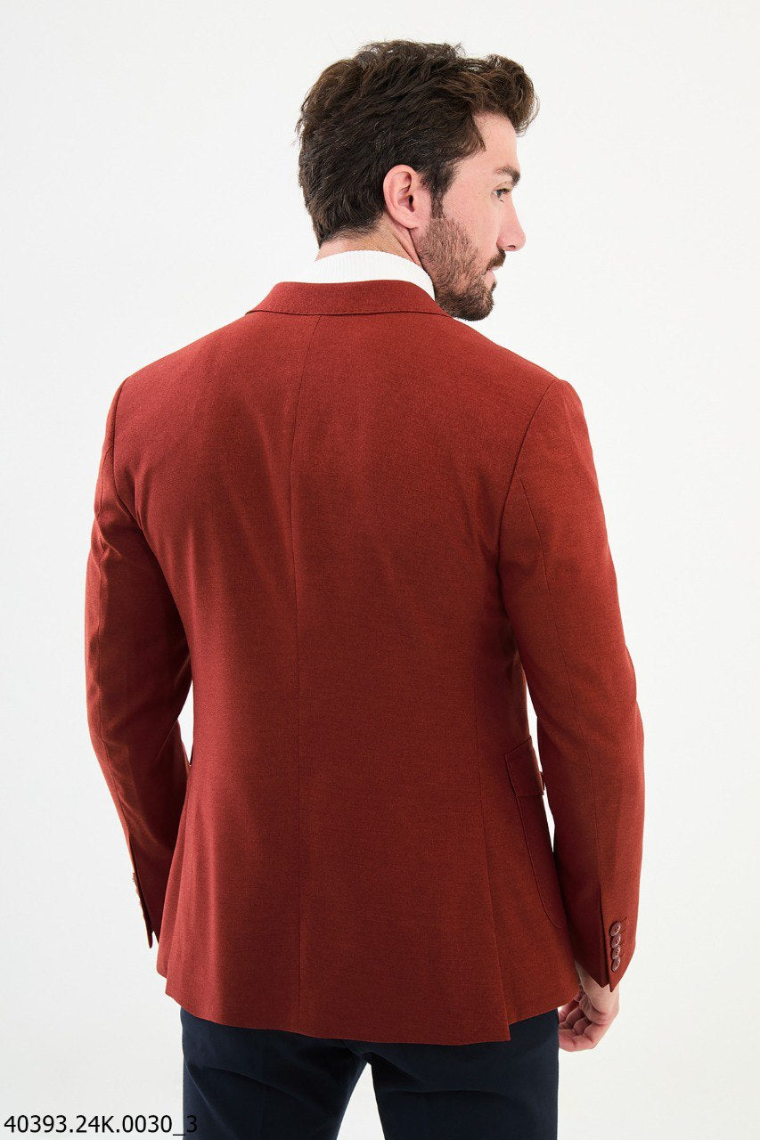 Bojoni Belmonte Slim Fit Burgundy  Blazer