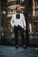 Load image into Gallery viewer, Bojoni Palermo White  Royal Slim Fit Shawl Collar Suit Tuxedo
