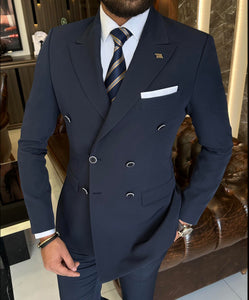 Bojoni Valencia Double Breasted Slim Fit Suit in 2 Colors | BOJONI