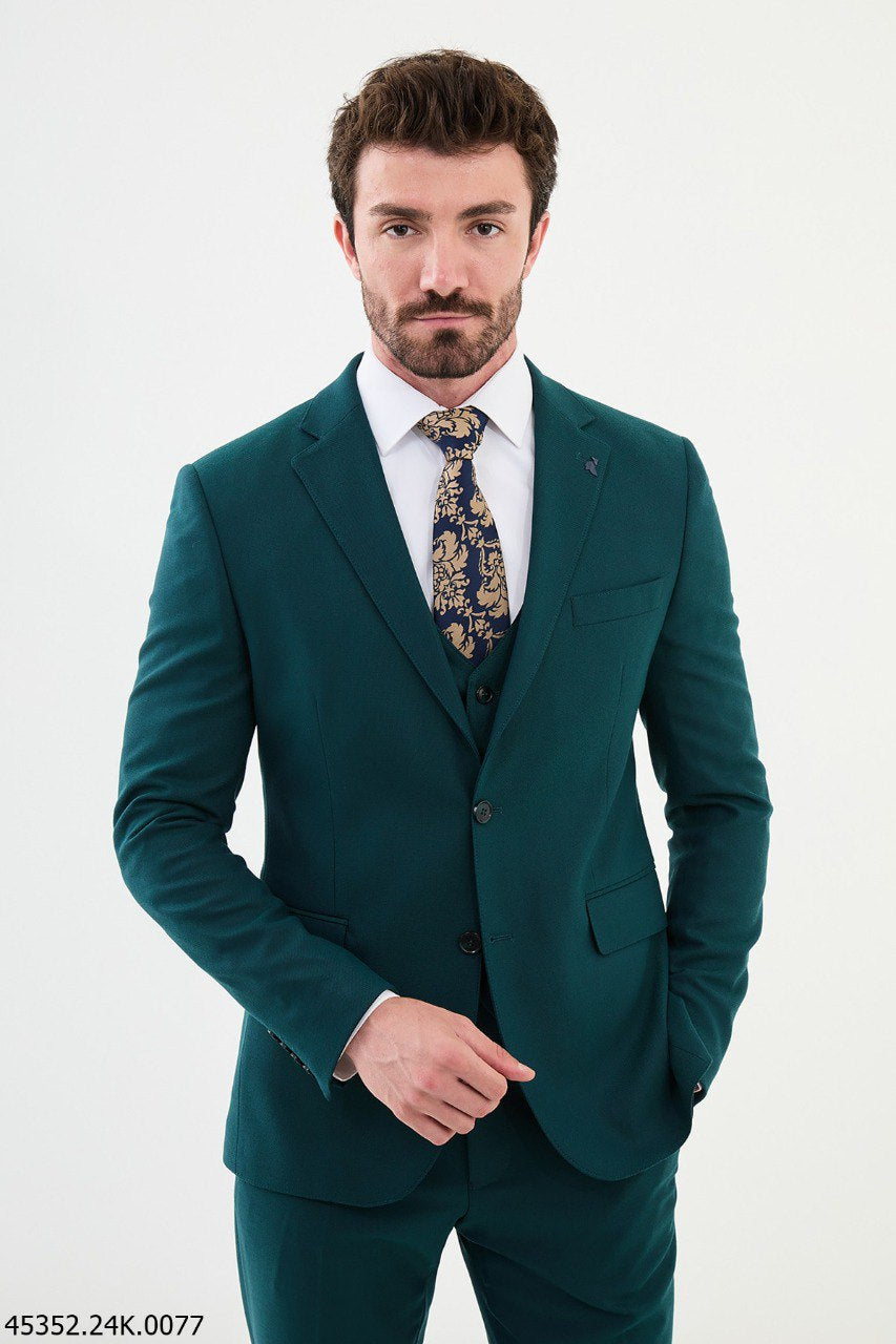 Bojoni Belmonte Green Slim Fit Suit