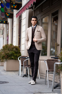 Bojoni Omaha Slim Fit Beige  Blazer