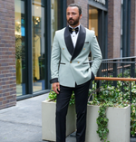 Load image into Gallery viewer, Bojoni Gatsby Double Breasted Shawl Collar Mint Tuxedo
