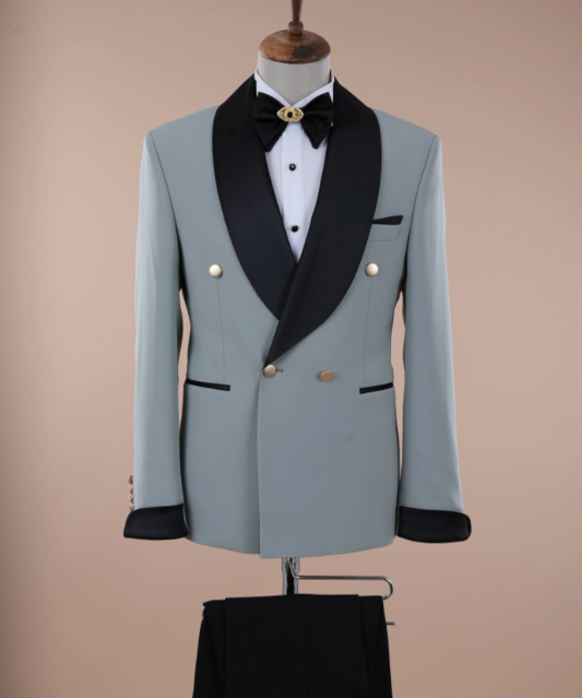 Bojoni Gatsby Double Breasted Shawl Collar Mint Tuxedo