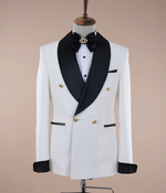 Load image into Gallery viewer, Bojoni Gatsby Double Breasted Shawl Collar White Tuxedo
