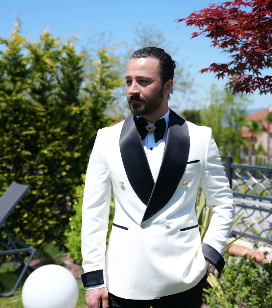 White 2025 shawl tuxedo