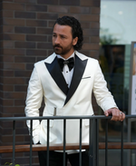 Load image into Gallery viewer, Bojoni Gatsby Double Breasted Slim Fit Italian White Tuxedo
