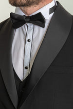 Load image into Gallery viewer, Bojoni Trivento Black Royal Classic Slim Fit Shawl Collar Suit Tuxedo
