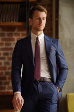 Load image into Gallery viewer, Bojoni Ravenna Slim Fit Premium Wool Navy Blue Suit
