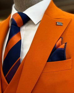 Bojoni Oxford Orange Slim Fit Suit