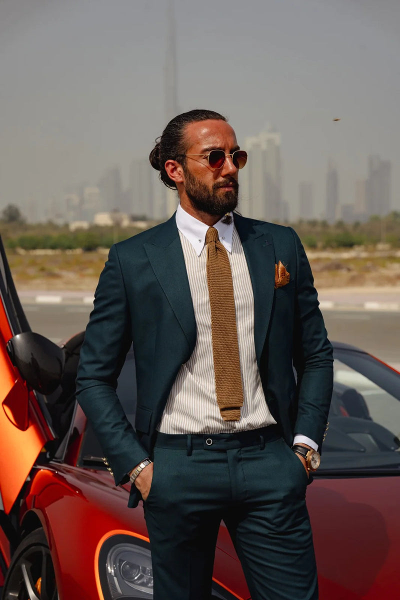 Bojoni Benevento Green Slim Fit Suit Bojoni