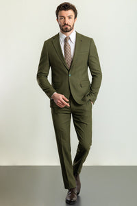 Bojoni Trivento Khaki 2 Pieces  Slim Fit Suit