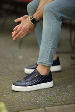 Load image into Gallery viewer, Bojoni Naposi Eva Sole Lace Navy Blue Shoes

