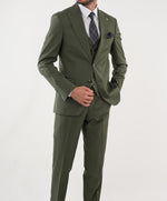 Load image into Gallery viewer, Bojoni Manly Khaki Slim Fit Pinstripe Suit
