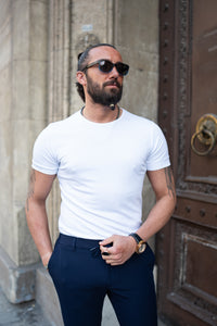 Bojoni Doral White Slim Fit T-Shirt