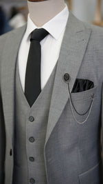 Load image into Gallery viewer, Bojoni Burnley Gray Slim Fit Suit
