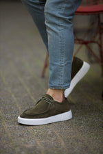 Load image into Gallery viewer, Bojoni Vince Eva Sole Lace  Detail Casual Green  Shoes
