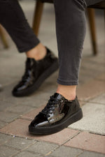 Load image into Gallery viewer, Bojoni Romeo Eva Sole Glossy  Black Sneakers
